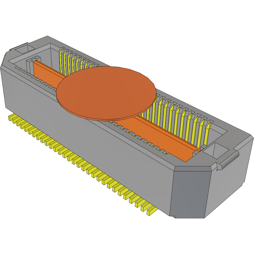 Samtec-QTH-030-01-H-D-A-FL-K Cabezales del conector y receptáculos PCB Conn Micro High Speed Terminal Strip HDR 60 POS 0.5mm Solder ST Top Entry SMD Tray