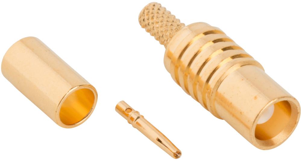Amphenol RF-919-107J-51SX Connector RF Conn MCX 0Hz to 6GHz 50Ohm Crimp ST Cable Mount RCP Gold