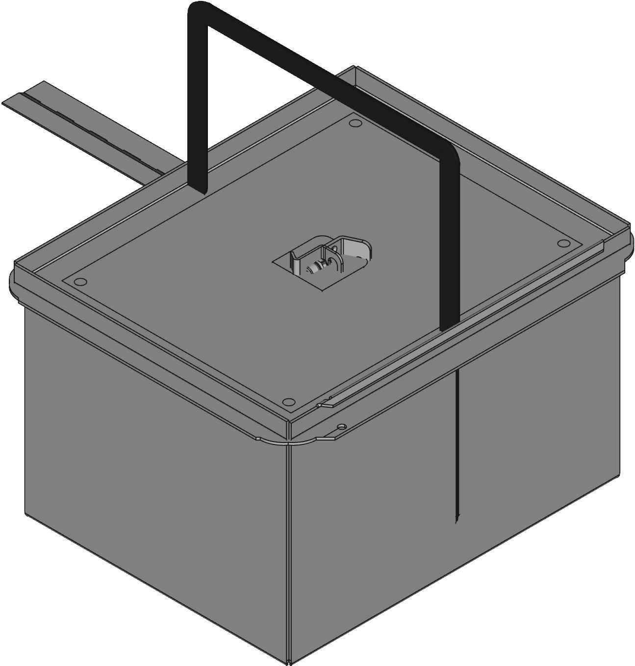 Hammond Manufacturing-1414PHI6 Kästen, Gehäuse und Gestelle Gray Mild Steel Bracket Mount Junction Box