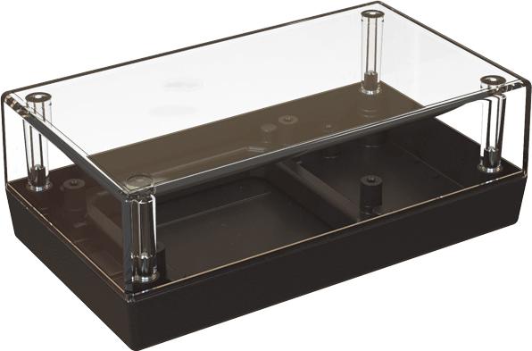 Serpac Electronic Enclosures-152CAC,BK Kästen, Gehäuse und Gestelle Clear Top Desktop Enclosure with Access Compartment, 5.62x3.25x2.00in.	 <h4><strong>CALIFORNIA&nbsp;PROPOSITION</strong> ⚠️<strong>65&nbsp;WARNING</strong>⚠️</h4>