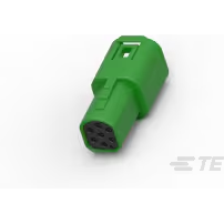 TE Connectivity-2822344-1 Einzeladersteckverbinder, Gehäuse Conn Housing PL 7 POS 2mm Crimp ST Cable Mount Green Box