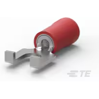 TE Connectivity-2-32562-3 Terminales del conductor Flanged Spade Tongue Terminal 16-22AWG Copper Red 18.72mm Tin T/R