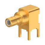 Conn SMB 0Hz to 4GHz 50Ohm Solder RA Thru-Hole F Gold Over Nickel Single