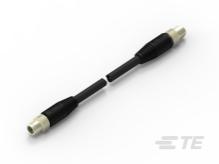 TE Connectivity-2241021-3 Andere Kabelbaugruppen DOUBLE ENDED, SHIELDED CAT 6A, PIN CONNECTOR CABLE ASSEMBLY, 10 GIGABIT, M12