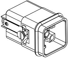 HARTING-09120123003 Steckverbinder, rechteckig Conn Rectangular M 12 POS Crimp ST Panel Mount Han® Q