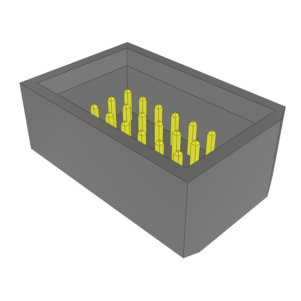 Samtec-TMMS-107-01-S-Q-FS Steckverbinderleisten und Leiterplattenbuchsen Conn Shrouded Header (4 Sides) HDR 28 POS 2mm Solder ST Thru-Hole Tube
