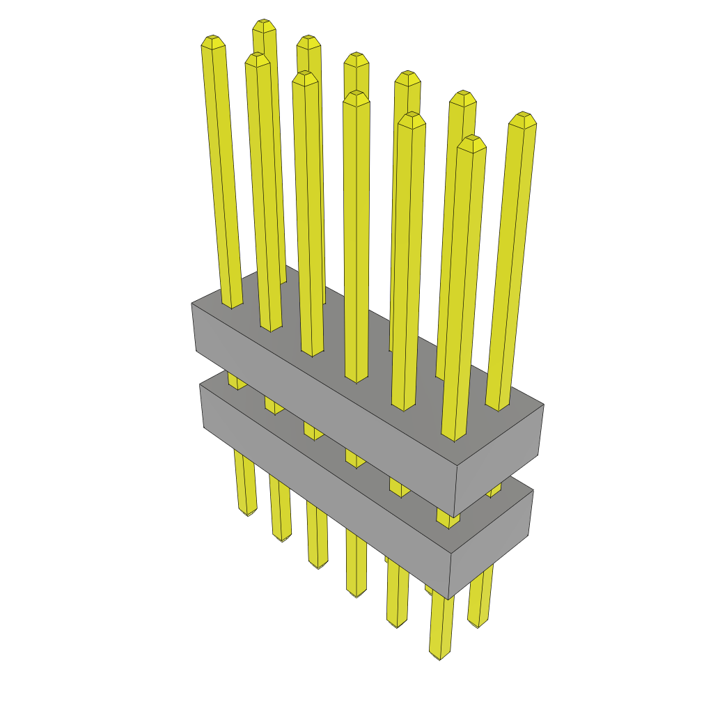 Samtec-TW-06-07-G-D-215-170 Steckverbinderleisten und Leiterplattenbuchsen Conn Board Stacker HDR 12 POS 2mm Solder ST Top Entry Thru-Hole Bulk