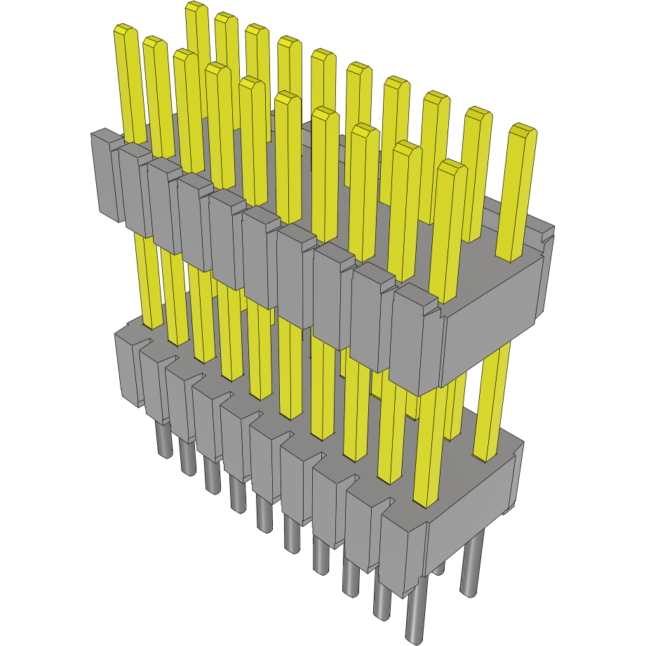 Samtec-DWM-10-55-S-D-375 Piastre connettori e prese PCB Conn Board Stacker HDR 20 POS 1.27mm Solder ST Thru-Hole Tube