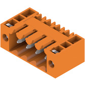 Weidmuller-1607060000 Steckverbinderleisten und Leiterplattenbuchsen Conn Shrouded Header M 4 POS 3.5mm Solder RA Side Entry Thru-Hole Box