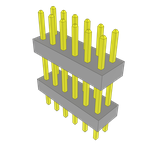 Conn Board Stacker HDR 12 POS 2mm Solder ST Top Entry Thru-Hole Bulk