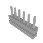 Conn Board Stacker HDR 6 POS 2mm Solder ST Top Entry Thru-Hole Bulk