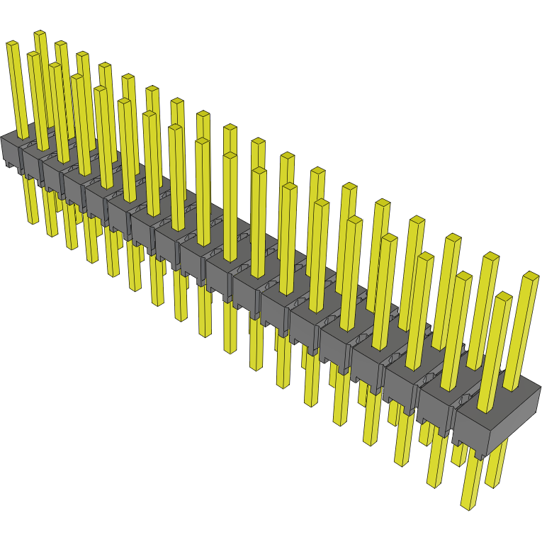 Samtec-MTSW-118-22-S-D-315 Steckverbinderleisten und Leiterplattenbuchsen Conn Unshrouded Header HDR 36 POS 2.54mm Solder ST Top Entry Thru-Hole Bulk