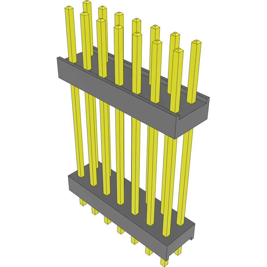 Samtec-DW-07-20-L-D-785 Connector Headers and PCB Receptacles Conn Board Stacker HDR 14 POS 2.54mm Solder ST Top Entry Thru-Hole Bulk