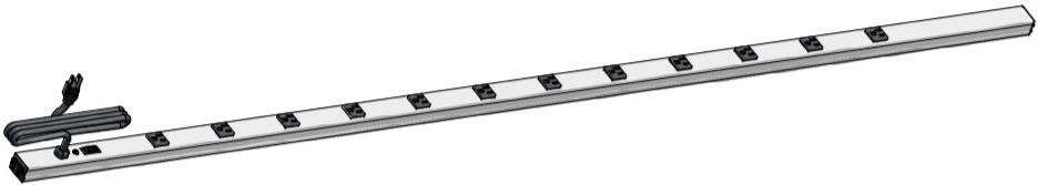 Hammond Manufacturing-1588H12A1RA 配电装置 PDU Basic/Switched 125V 15A Vertical Rack Mount