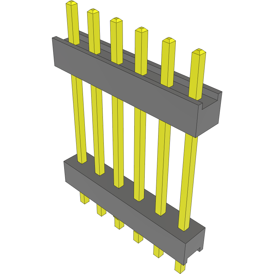 Samtec-DW-06-10-T-S-600-LL Piastre connettori e prese PCB Conn Board Stacker HDR 6 POS 2.54mm Solder ST Top Entry Thru-Hole Bulk