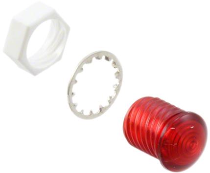Visual Communications-CMC_441_RTP Optische Linsen Round Optical Lens Red Polycarbonate