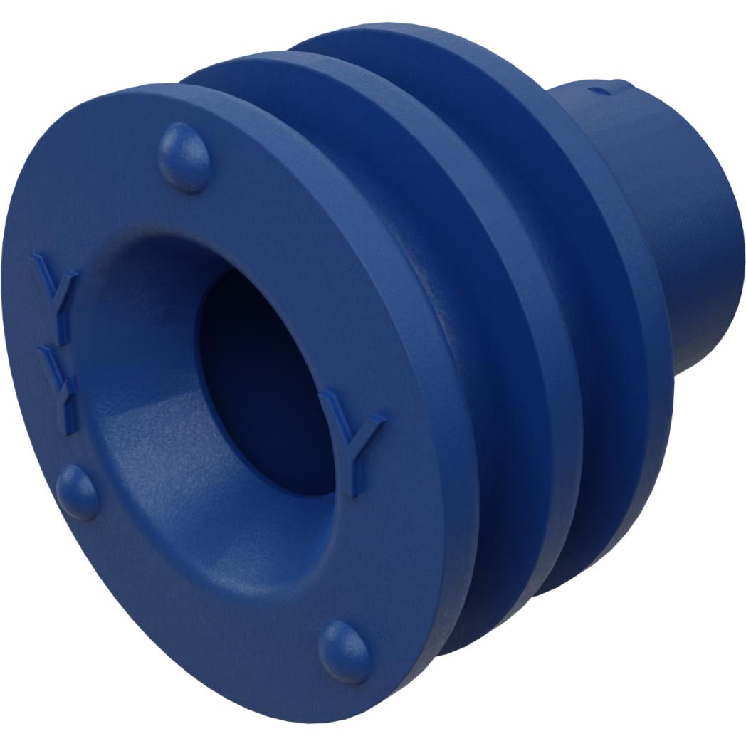 Molex-64325-1366 连接器配件 Connector Accessories Single Wire Seal Straight Silicone Elastomer Blue CMC Carton