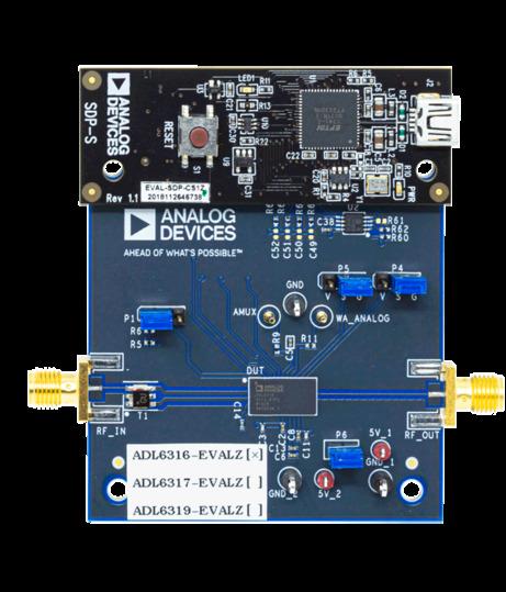 Analog Devices-ADL6316-EVALZ Integrierte Verstärkerschaltung, Entwicklungsplatinen und -kits ADL6316 Special Purpose Amplifier Evaluation Board