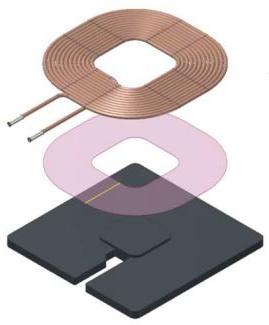 TDK-WT525225-12F2-MA2-G Wireless Charging Coils Wireless Charging Coil Transmitter 10.5uH 100KHz 0.06OhmDCR Through Hole