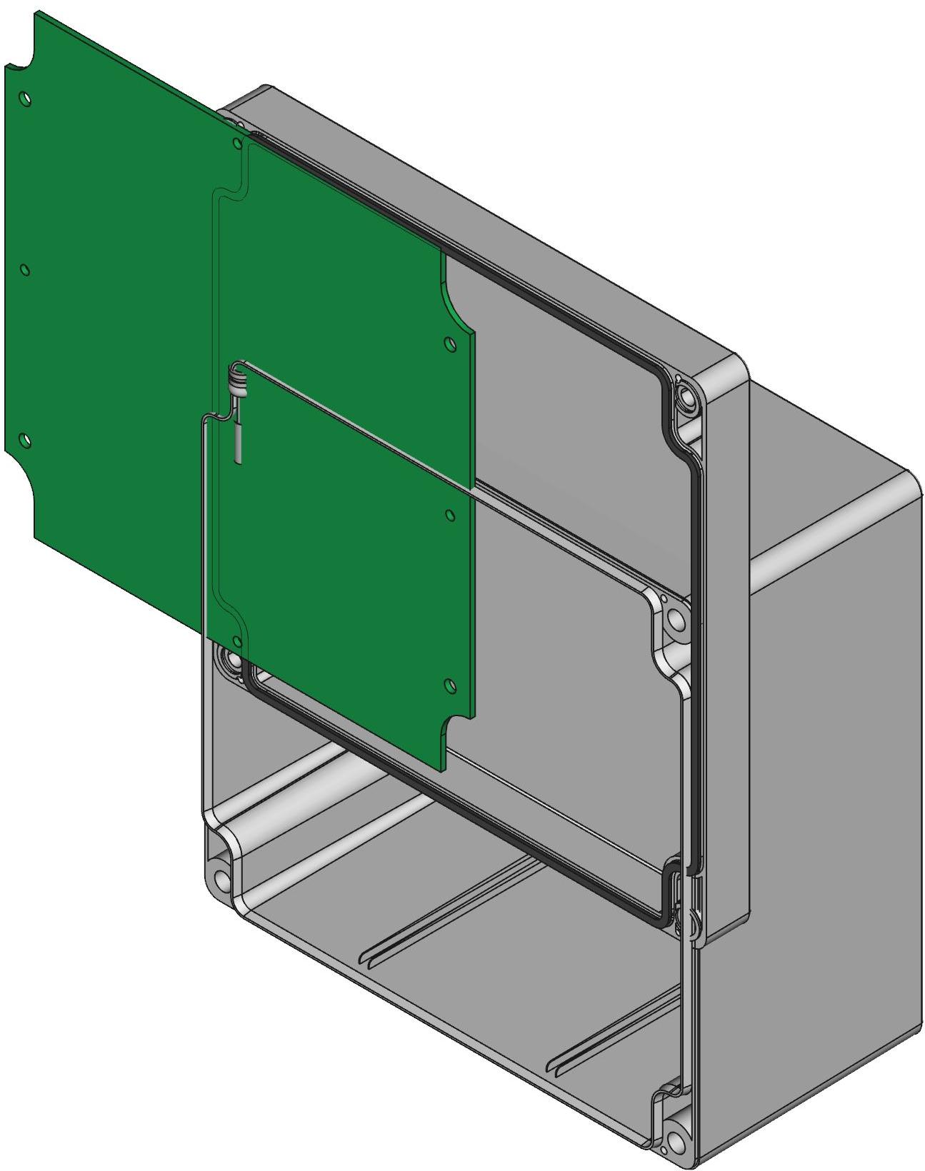 Hammond Manufacturing-1554S2GYCL  Clear/Light Gray Polycarbonate Wall Mount Watertight Enclosure