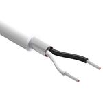 Multi-Conductor Cable High Density Polyethylene 2Conductors 32AWG 2.4mm 150V White Thermoplastic Polyurethane