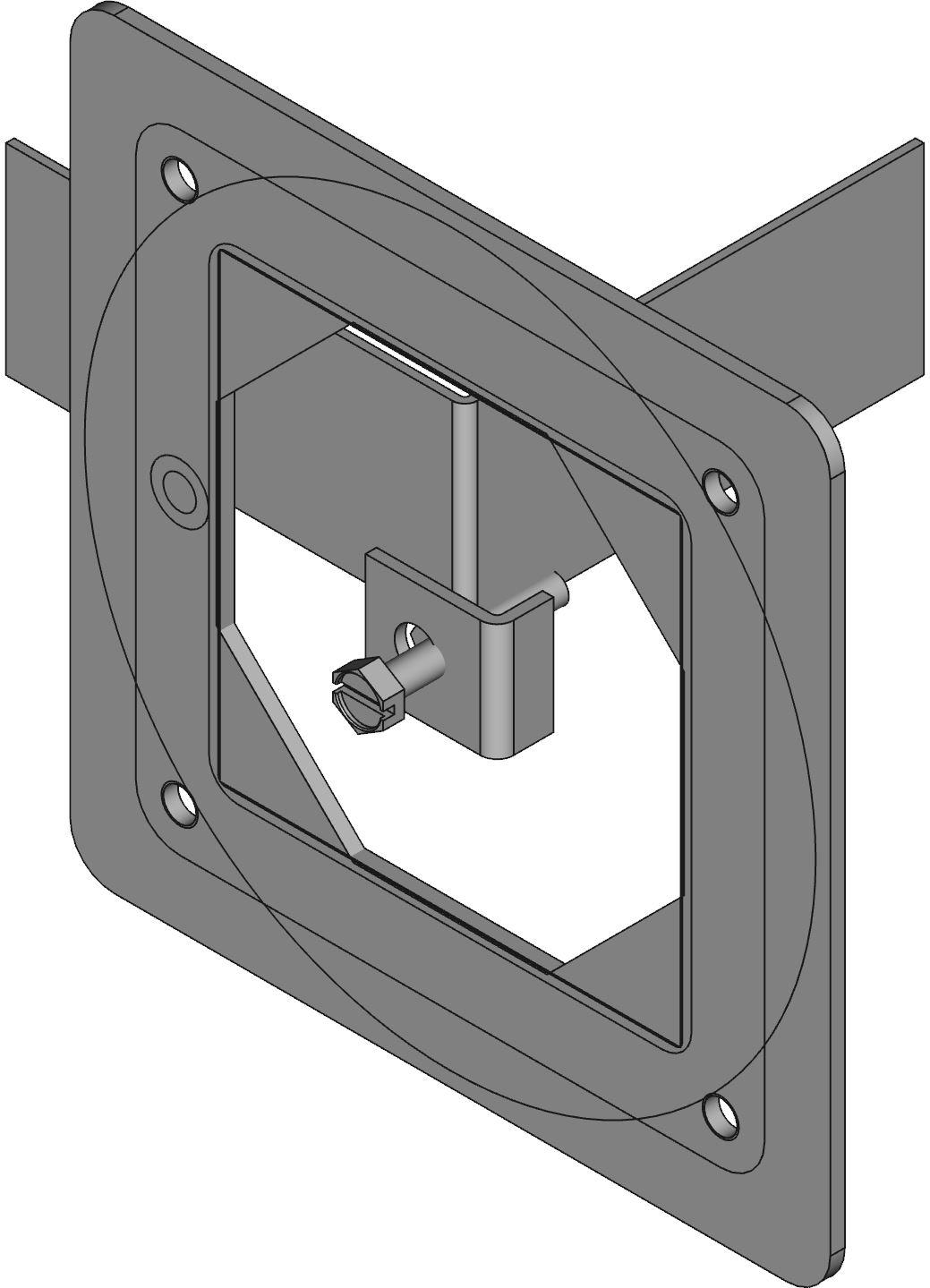 Hammond Manufacturing-1485CV1 Kabelzubehör Cable Accessories Box Entry Swivel Nipple Square Steel Gray