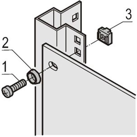 Schroff GmbH-21101809 null Mounting hardware, 19" Assembly Kit Screw, Washer, Nut