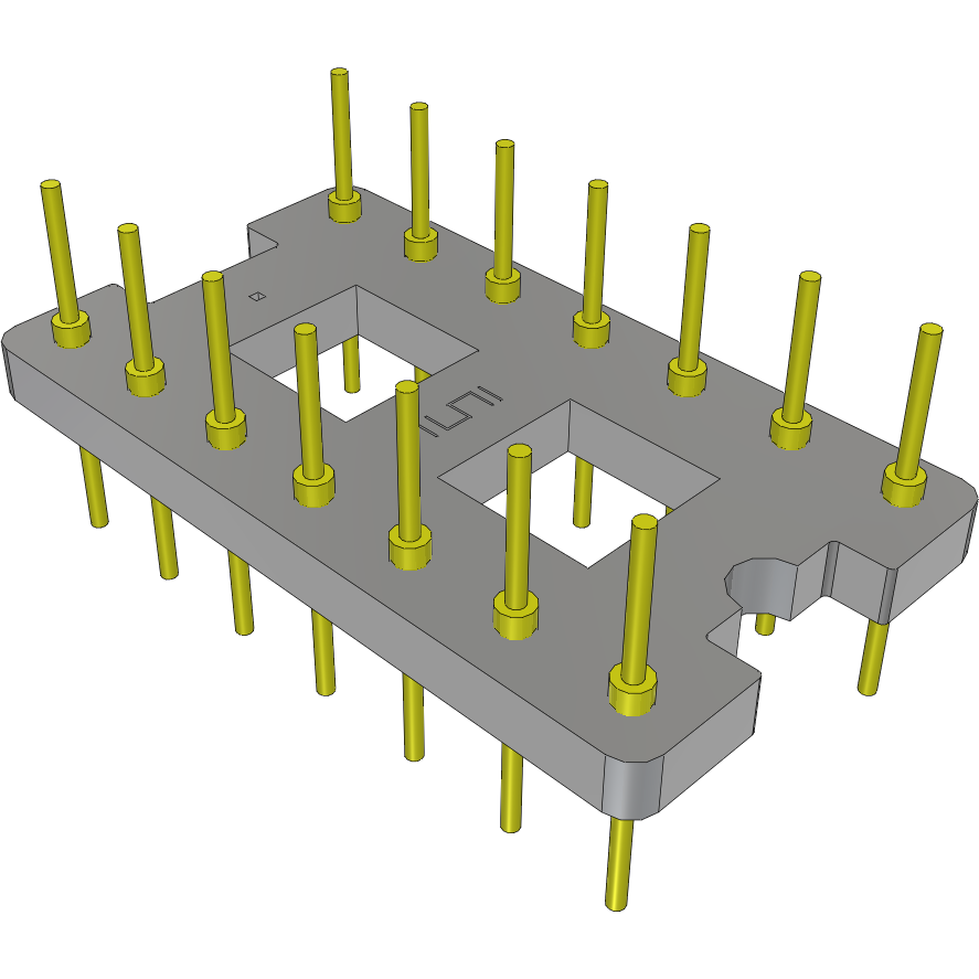 Samtec-APO-314-T-R Steckverbinder, Buchsen Conn DIP Adapter HDR 14 POS 2.54mm ST Thru-Hole Bulk