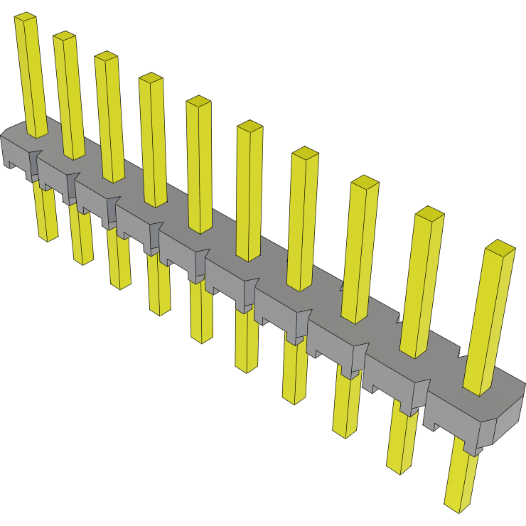 Samtec-MTLW-110-07-G-S-215 Steckverbinderleisten und Leiterplattenbuchsen Conn Unshrouded Header HDR 10 POS 2.54mm Solder ST Top Entry Thru-Hole Bulk