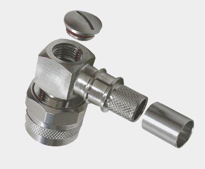 Amphenol-TC-400-TM-RA-D Connector RF Conn TNC 0Hz to 6GHz 50Ohm Crimp/Solder RA Cable Mount PL Gold Over Copper