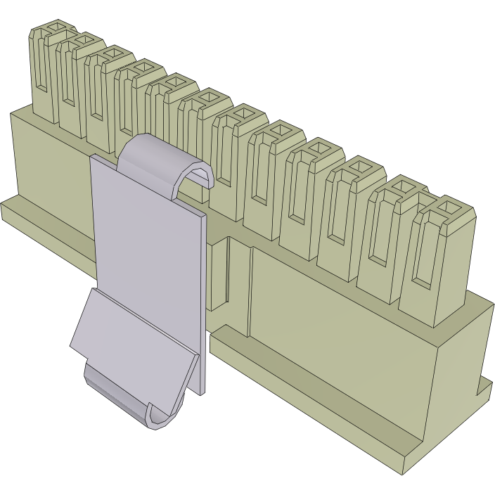 Samtec-IPD1-12-S-K-M Einzeladersteckverbinder, Gehäuse Conn Housing F 12 POS 2.54mm Crimp ST Cable Mount Tube