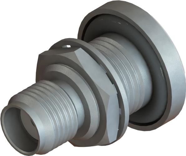 Amphenol SV Microwave-M39012/59-3026 RF-Steckverbinder Conn SMA 0Hz to 12.4GHz 50Ohm Crimp ST Panel Mount F Gold Over Nickel Bag