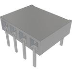 Conn Socket Strip SKT 4 POS 2.54mm Solder RA Side Entry Thru-Hole TIGER CLAW™ Tube
