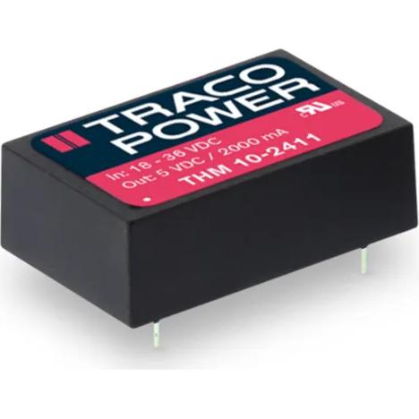 TRACO Electronic AG-THM 10-2411 直流-直流转换器和开关式调节器模块 Module DC-DC 24VIN 1-OUT 5V 2A 10W 5-Pin DIP Module
