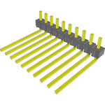 Conn Unshrouded Header HDR 10 POS 2.54mm Solder RA Side Entry Thru-Hole Bulk