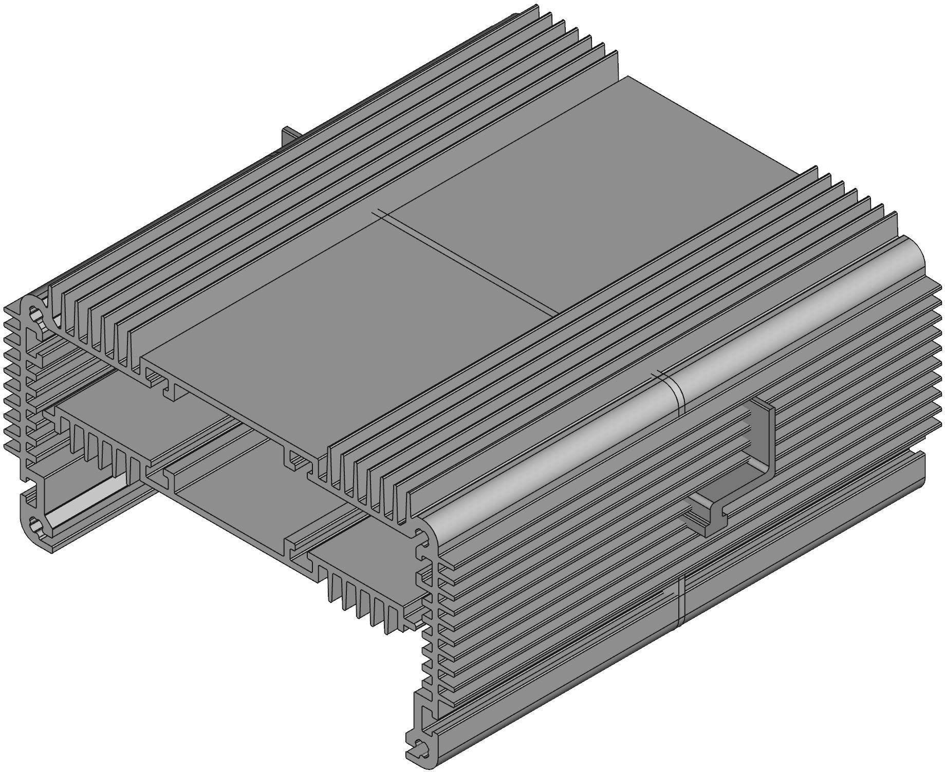 Hammond Manufacturing-1455NHD1201BK  Black Aluminum Flange Mount Extruded Enclosure