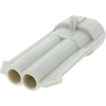 Conn Housing PL 2 POS Crimp ST Cable Mount Light Gray