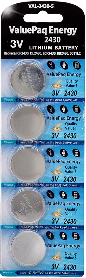 Dantona Industries-VAL-2430-5 Baterías Lithium Battery Coin 3V 270mAh Primary Card