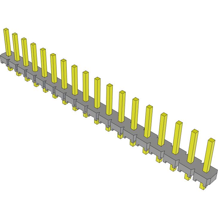 Samtec-MTLW-118-05-G-S-210 连接器插头及 PCB 插座 Conn Unshrouded Header HDR 18 POS 2.54mm Solder ST Top Entry Thru-Hole Bulk