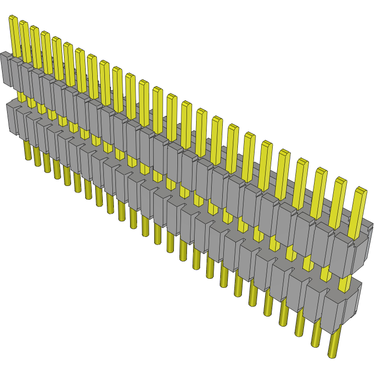 Samtec-DWM-25-53-G-S-275 Connector Headers and PCB Receptacles Conn Board Stacker HDR 25 POS 1.27mm Solder ST Thru-Hole Tube