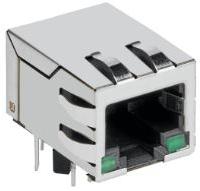 Bel Fuse-SI-52008-F Connettore telefono e telecomunicazione Conn Modular Jack RCP 8 POS 2.54mm Solder RA Thru-Hole 14 Terminal 1 Port