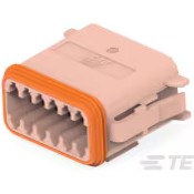 TE Connectivity-DT06-12SD-C015 Connector Discrete Wire Housing Conn Housing PL 12 POS Crimp ST Cable Mount Brown Box Automotive