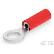 TE Connectivity-8-36153-1 Terminales del conductor PIDG Ring Tongue Terminal 20AWG Copper Red/Red Stripe 23.01mm Tin Loose