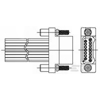 TE Connectivity-STM065PC0DM060N Steckverbinder, D-Sub Connector D-Subminiature Wire Lead 1.524m 28AWG Rectangular 65 POS PL