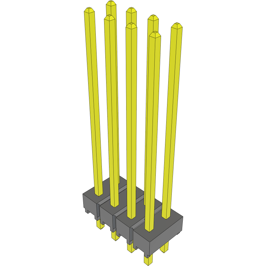 Samtec-TSW-104-19-S-D Steckverbinderleisten und Leiterplattenbuchsen Conn Unshrouded Header HDR 8 POS 2.54mm Solder ST Top Entry Thru-Hole Bulk