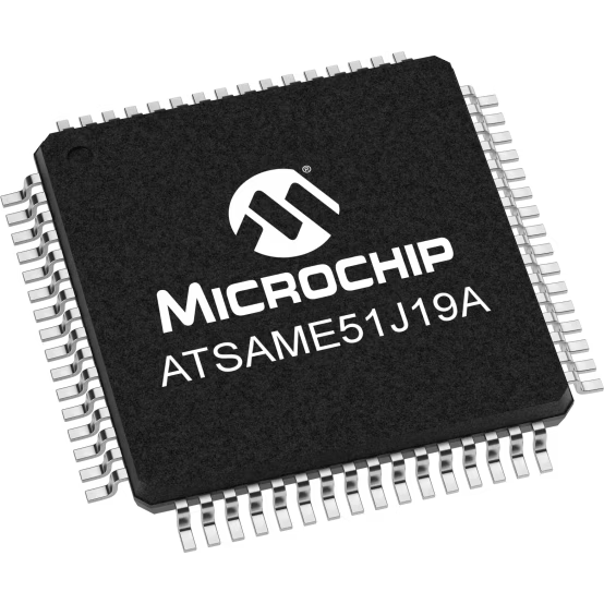 Microchip Technology-ATSAME51J19A-AFT Microcontrollers - MCUs MCU 32-bit ARM Cortex M4F RISC 512KB Flash 3.3V 64-Pin TQFP T/R