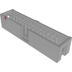 Conn Shrouded Header (4 Sides) HDR 26 POS 2.54mm Solder ST Top Entry Thru-Hole Bulk
