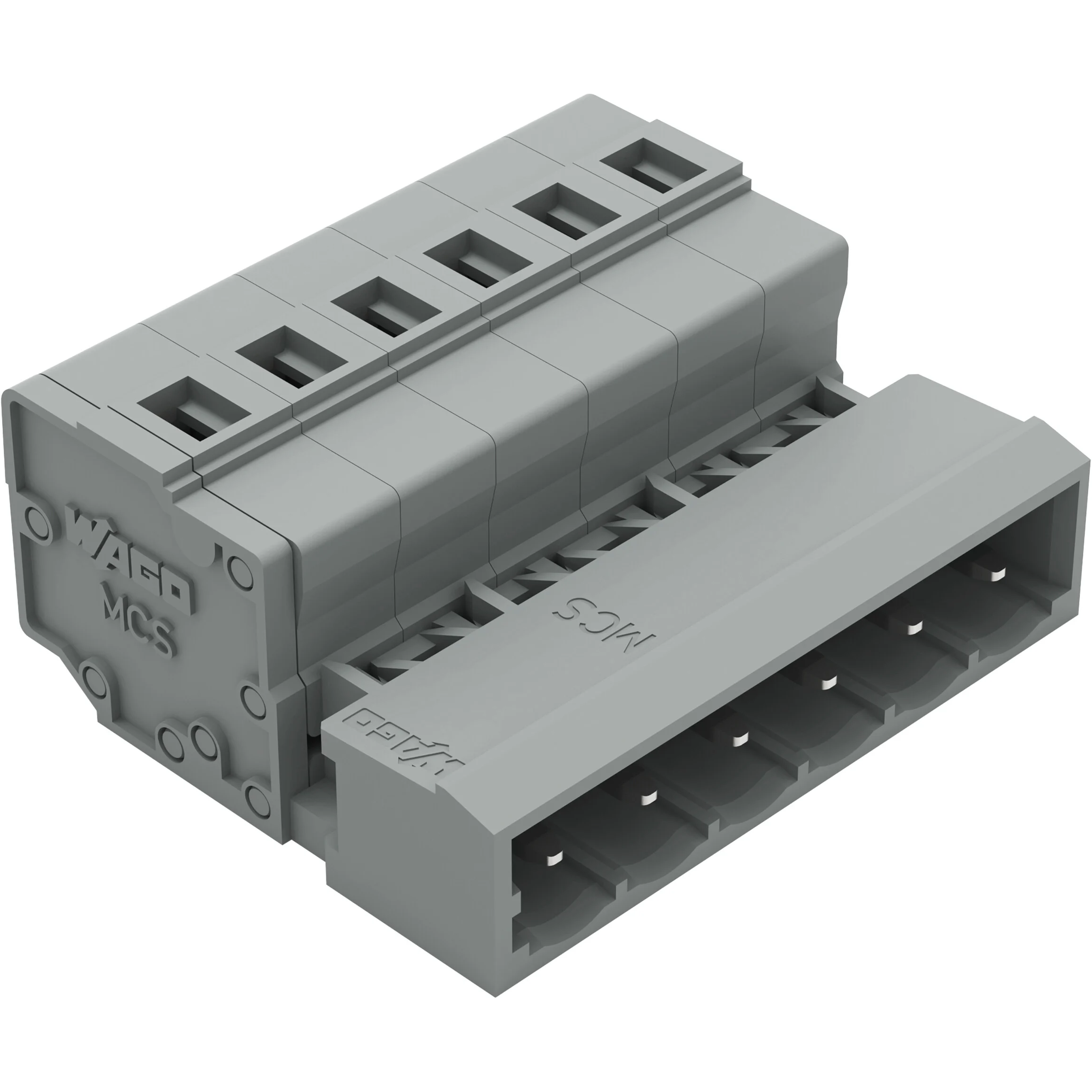 WAGO-231-606 Connector Terminal Blocks Conn Terminal Block M 6 POS 5mm Spring Clamp RA Panel Mount 15A Box