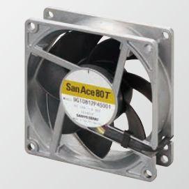 SANYO DENKI-9GT0812P4S001 Blowers and Fans DC Fan Ball Bearing 12V 0.46A 5.52W 6700RPM 65.7CFM 46dB Flange Mount