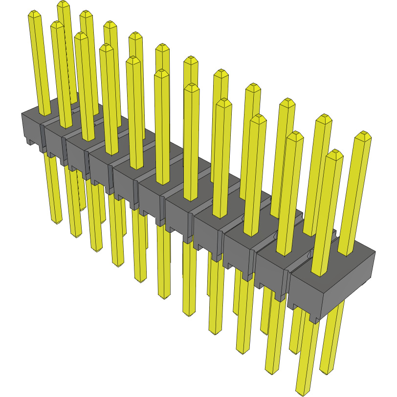 Samtec-TSW-111-16-T-D 连接器插头及 PCB 插座 Conn Unshrouded Header HDR 22 POS 2.54mm Solder ST Top Entry Thru-Hole Bulk